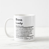 Personalisierte Boss Lady Definition Kaffeetasse (Links)