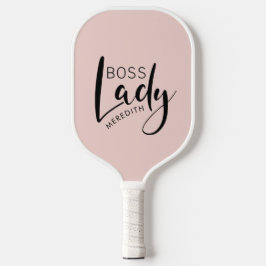 Personalisierte Boss-Lady-Logo in Rosa Pickleball Schläger