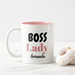 Personalisierte Boss Lady Zweifarbige Tasse