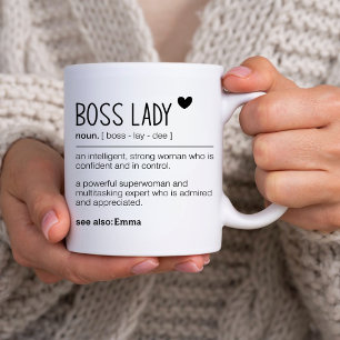 Personalisierte Boss Ladys Definition Arbeit Besti Zweifarbige Tasse