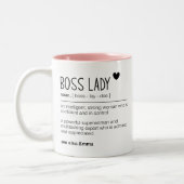 Personalisierte Boss Ladys Definition Arbeit Besti Zweifarbige Tasse (Links)
