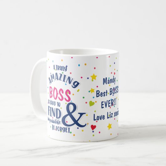 Personalisierte Boss-Tasse - "Ein wirklich Phantas Kaffeetasse (Vorderseite Links)