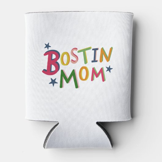 Personalisierte Bostin Mama Schwarzes Land kann kü Dosenkühler (Vorderseite)