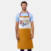 Personalisierte Bostin Vater Schwarzes Land Schürz Schürze (Getragen)