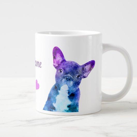 Personalisierte Boston Terrier Watercolor Tasse (Rechts)