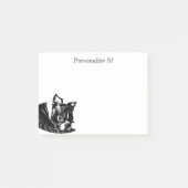 Personalisierte Boston Terrier Welppy Post-It-Note Post-it Klebezettel (Vorderseite)