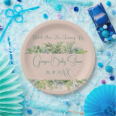 Personalisierte botanische Babydusche Pappteller (Party)