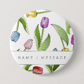 Personalisierte botanische Blume Button (Vorderseite)