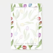 Personalisierte botanische Blume Farbenfrohe Tulip Post-it Klebezettel (Vorderseite)