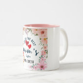 Personalisierte botanische florale Tasse für Mum (VorderseiteRechts)