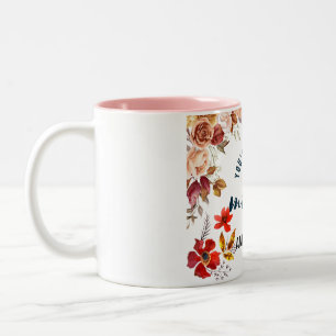 Personalisierte botanische florale Tasse für Mum