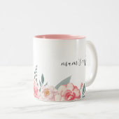 Personalisierte botanische florale Tasse für Mutte (VorderseiteRechts)