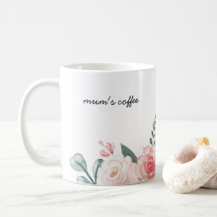 Personalisierte botanische florale Tasse für Mutte