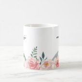 Personalisierte botanische florale Tasse für Mutte (Mittel)