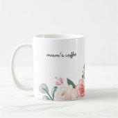 Personalisierte botanische florale Tasse für Mutte (Links)