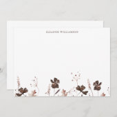 Personalisierte botanische Herbstlaube Mitteilungskarte (Vorne/Hinten)