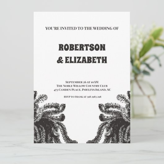 Personalisierte botanische Hochzeit (Stehend Vorderseite)