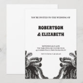 Personalisierte botanische Hochzeit Einladung (Vorne/Hinten)