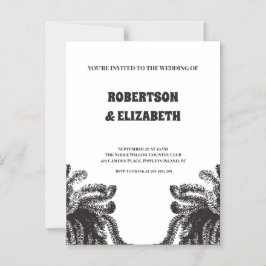 Personalisierte botanische Hochzeit Magneteinladung