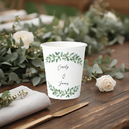 Personalisierte Botanische Hochzeit Pappbecher