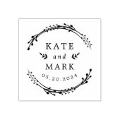 Personalisierte botanische Hochzeit Speichern Sie  Gummistempel (Prägung)