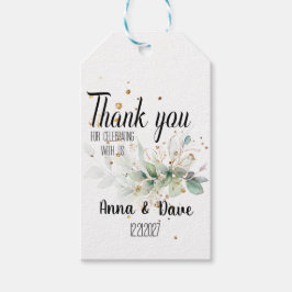 Personalisierte Botanische Hochzeit Vielen Dank fü Geschenkanhänger