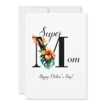 Personalisierte botanische Monogram Super-Mama