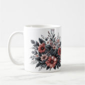 Personalisierte Botanische Monogramm Kaffeetasse (Links)