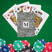 Personalisierte Botanische Monogramm Spielkarten