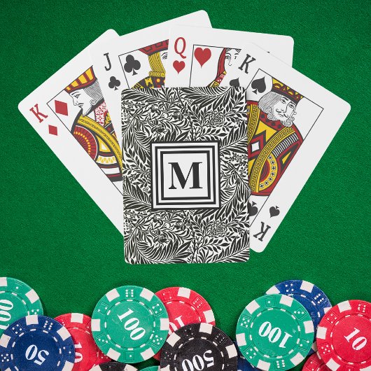 Personalisierte Botanische Monogramm Spielkarten
