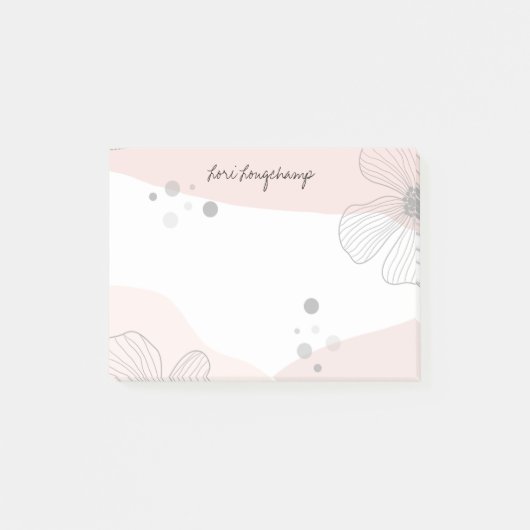 Personalisierte botanische Pflanze Lover Floral Hü Post-it Klebezettel (Vorderseite)