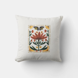 Personalisierte Botanische Schrift Kissen