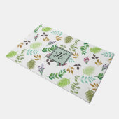 Personalisierte botanische Türmatte (Schrägansicht)