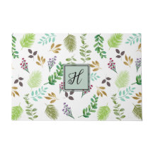 Personalisierte botanische Türmatte
