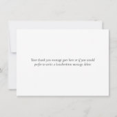 Personalisierte botanische Vegetation Elegantes Sk Dankeskarte (Rückseite)