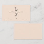 Personalisierte botanische Visitenkarte in weichro (Vorne/Hinten)