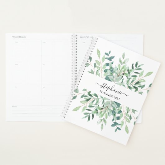 Personalisierte botanische Wasserfarbe 2023 Planer (Anzeige)