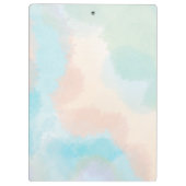 Personalisierte botanische Wasserfarbe mit Name Klemmbrett (Rückseite)