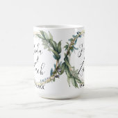 Personalisierte botanische Wraath-Hochzeit Kaffeetasse (Mittel)