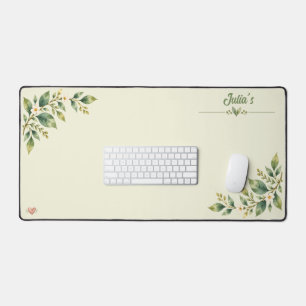 Personalisierte botanische Zen-Wasserfarbe-Schreib Schreibtischunterlage