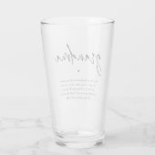 Personalisierte Botschaft an Oma Elegante Typograf Glas (Rückseite)