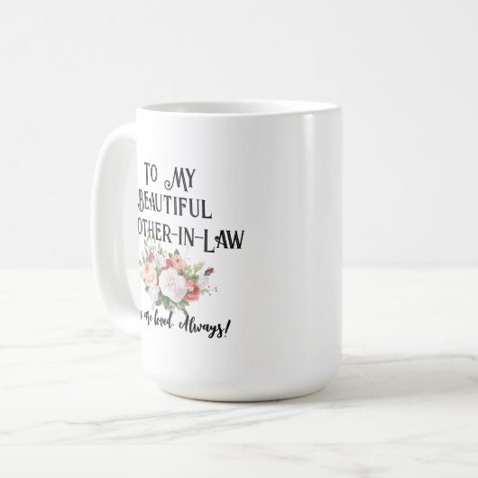 Personalisierte Botschaft der Mutter im Jura Kaffeetasse (Vorderseite Links)