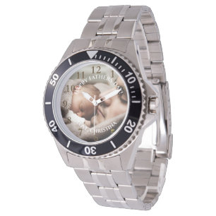 Personalisierte Botschaft des klassischen Vatertag Armbanduhr