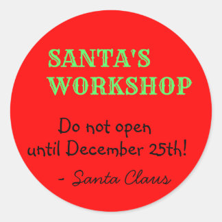 Personalisierte Botschaft des Weihnachtsmannes Runder Aufkleber