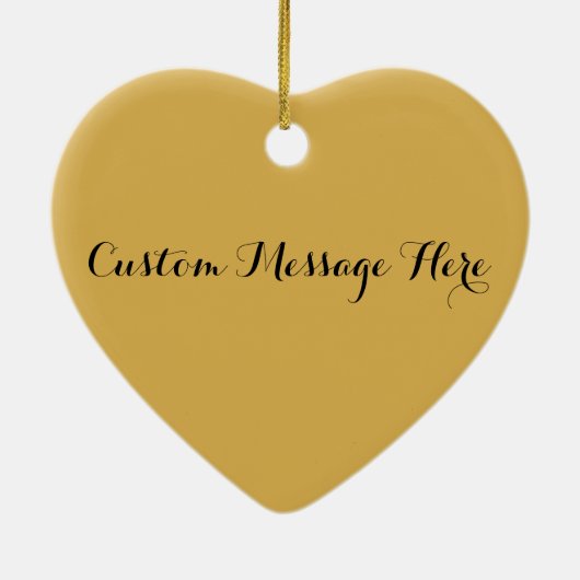 Personalisierte Botschaft Farbiges "Gold" Blumenhe Keramik Ornament (Hinten)