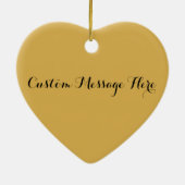 Personalisierte Botschaft Farbiges "Gold" Blumenhe Keramik Ornament (Hinten)