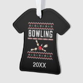 Personalisierte Bowling Buttone Ugys Weihnachtssüß Ornament (Vorderseite)