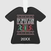 Personalisierte Bowling Buttone Ugys Weihnachtssüß Ornament (Rückseite)