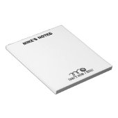 Personalisierte Bowlingkugel-Vorlage schreiben Notizblock (angewinkelt)