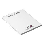 Personalisierte Bowlingkugel-Vorlage schreiben Notizblock (angewinkelt)